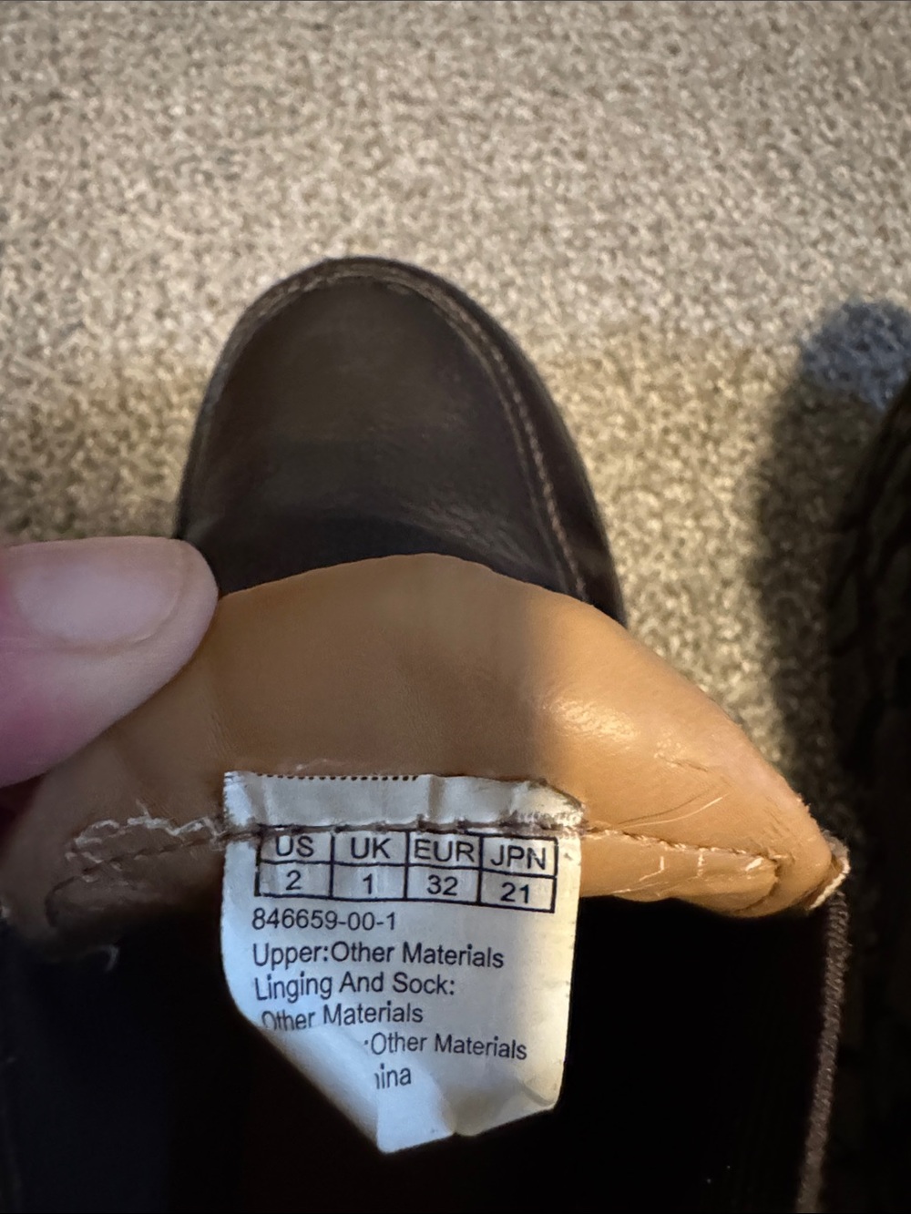 GAP Little Boys Brown Leather Slip-On Chelsea Boots - Picture 12 of 15